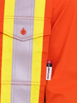 Pioneer FR-TECH® FR/ARC Rated 7 Oz Hi Viz Safety Shirt - 88/12 | Orange | Small - 4XL 8 Pioneer FR-TECH® FR/ARC Rated 7 Oz Hi Viz Safety Shirt - 88/12 | Orange | Small - 4XL