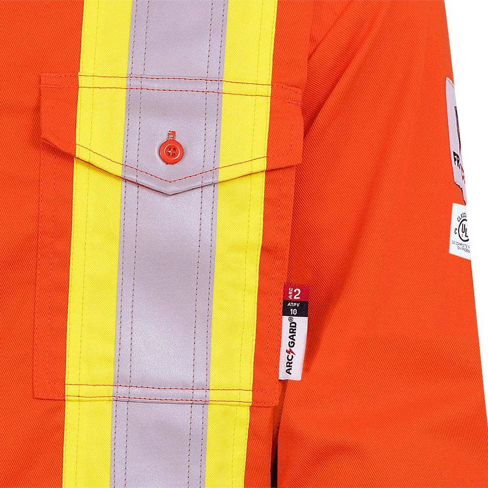 Pioneer FR-TECH® FR/ARC Rated 7 Oz Hi Viz Safety Shirt - 88/12 | Orange | Small - 4XL 5 Pioneer FR-TECH® FR/ARC Rated 7 Oz Hi Viz Safety Shirt - 88/12 | Orange | Small - 4XL