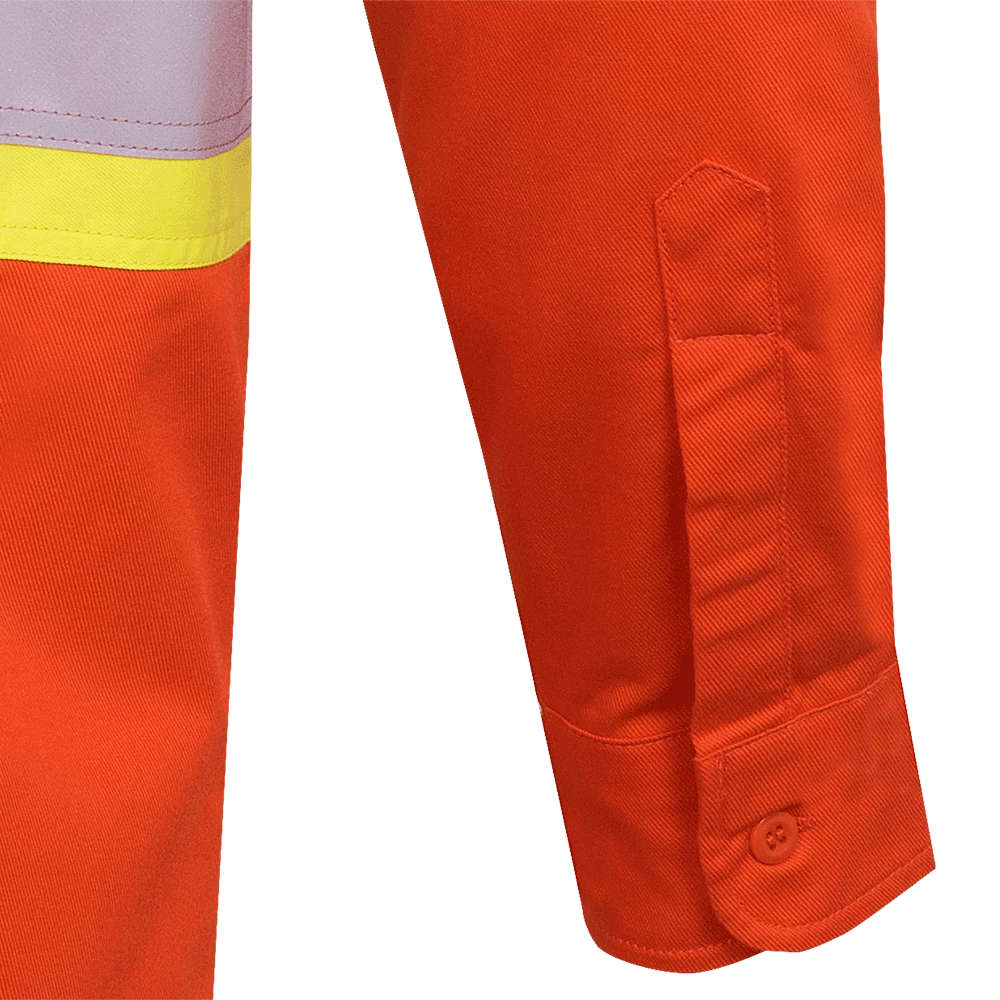 Pioneer FR-TECH® FR/ARC Rated 7 Oz Hi Viz Safety Shirt - 88/12 | Orange | Small - 4XL 6 Pioneer FR-TECH® FR/ARC Rated 7 Oz Hi Viz Safety Shirt - 88/12 | Orange | Small - 4XL