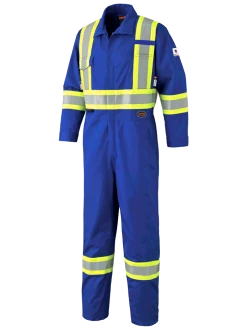 Pioneer FR-TECH® FR/ARC Rated 7 Oz Safety Coveralls | 88/12 Ctn/Nylon | Royal Blue | Sizes 36 - 60 Flame Resistant Work Wear