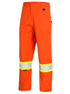 Pioneer FR-TECH® FR/ARC Rated 7 Oz Hi Viz Safety Pants - 88/12 | Orange