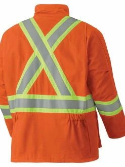 Flame Resistant Work Wear Pioneer Flame Resistant Hi-Vis Cotton Winter Parka | S-5XL 9 Flame Resistant Work Wear Pioneer Flame Resistant Hi-Vis Cotton Winter Parka | S-5XL