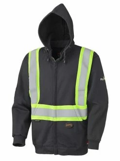Pioneer Flame Resistant Zip Style Heavyweight Cotton Safety Hoodie | Sizes XS-7XL