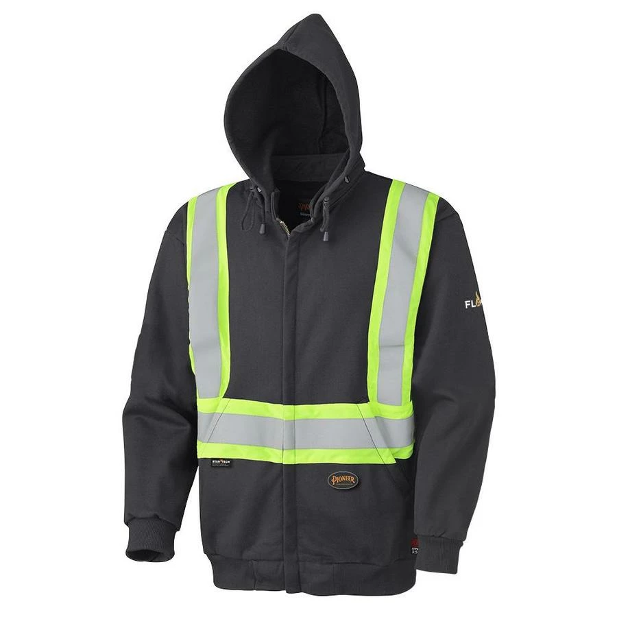Pioneer Flame Resistant Zip Style Heavyweight Cotton Safety Hoodie | Sizes XS-7XL 4 Pioneer Flame Resistant Zip Style Heavyweight Cotton Safety Hoodie | Sizes XS-7XL