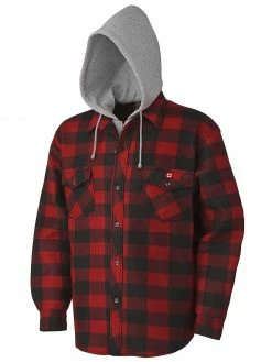 Pioneer Quilted Polar Boa Fleece Lined Zip-Up Hooded Shirt | S - 4XL