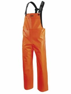 Work Wear Ranpro Rainshield Anti-Fungal Waterproof Rain Bib Pants | Orange | S-4XL