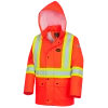 Flame Resistant Work Wear Pioneer FR/PU Hi Viz Waterproof Safety Jacket With Pockets | Orange | Sizes XS - 7XL