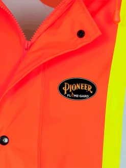 Flame Resistant Work Wear Pioneer FR/PU Hi Viz Waterproof Safety Jacket With Pockets | Orange | Sizes XS - 7XL 9 Flame Resistant Work Wear Pioneer FR/PU Hi Viz Waterproof Safety Jacket With Pockets | Orange | Sizes XS - 7XL
