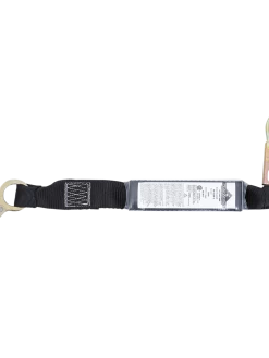 Peakworks E4 Shock Absorbing Lanyard W/ Single Leg Snap & ADP Rope Grab - 2 Ft