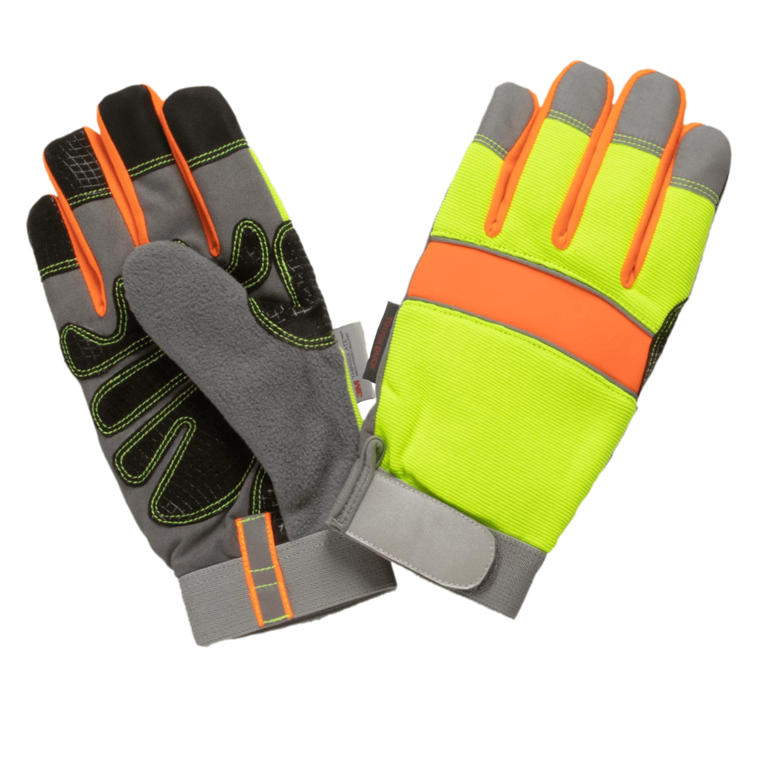 Work Gloves Tough Duck WA33 Hi-Vis Precision Glove - Yellow 3 Work Gloves Tough Duck WA33 Hi-Vis Precision Glove - Yellow