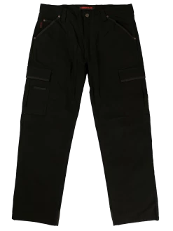 Work Wear Tough Duck WP01 Heavy Duty Flex Duck Cargo Work Pant | Black | Sizes 30 - 44