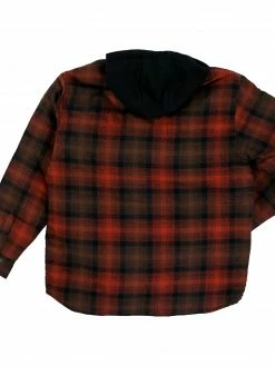 Tough Duck WS06 Fooler Front Quilt Lined Flannel Hooded Shirt | S-3XL