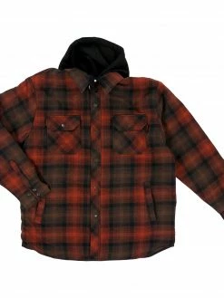 Tough Duck WS06 Fooler Front Quilt Lined Flannel Hooded Shirt | S-3XL
