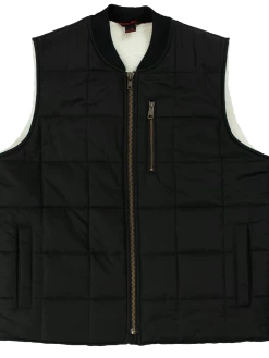 Work Wear Tough Duck WV01 Sherpa Lined Box Quilt Vest | Black | M-3XL