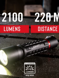 Coast Products Lighting Coast® XP11R Rechargeable Dual-Power LED Flashlight - 2000 Lumens - 220M Beam