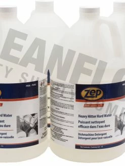 Cleaning Supplies Zep Heavy Hitter Commercial Dishwasher Hard Water Detergent | 1 Gallon Jug - Case Of 4