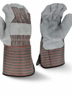 Work Gloves Radians Split Cowhide Leather Work Glove W/ Extended-Length Rubberized Safety Cuff - Pack Of 12 Pairs
