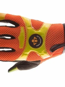 Impacto Hi-Vis Anti-Vibration Mechanic's Style Suede Leather Silicone Grip Glove With Air Glove® Technology Work Gloves