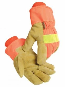 Caiman® 1391 - Brushed Pigskin Heatrac Insulated Hi-Vis Winter Work Gloves