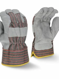 Radians Split Cowhide Leather Work Glove W/ Rubberized Safety Cuff - Pack Of 12 Pairs