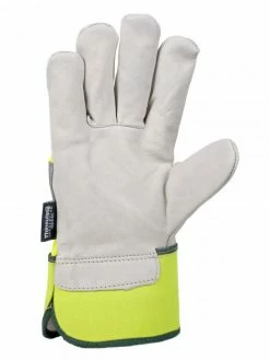 Horizon Hi-Vis Cowhide Thinsulate Lined Winter Gloves | Yellow | Pack Of 6 Pairs Work Gloves