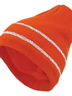 Tough Duck Acrylic Knit Cap W/ Reflective Striping