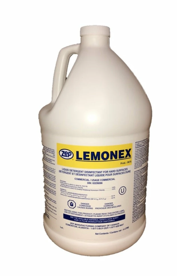 Cleaning Supplies Zep Lemonex Concentrated Liquid Disinfectant - 1 Gallon Jug - Case Of 4 3 Cleaning Supplies Zep Lemonex Concentrated Liquid Disinfectant - 1 Gallon Jug - Case Of 4