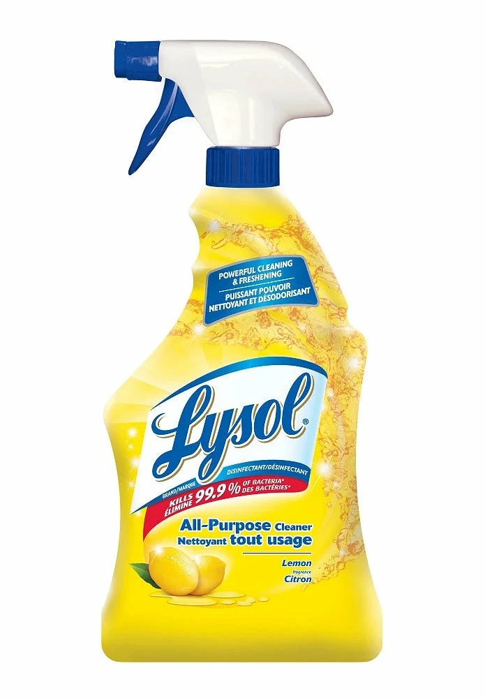 Lysol All Purpose Lemon Cleaner - 650 Ml Spray Bottle - Case Of 12 3 Lysol All Purpose Lemon Cleaner - 650 Ml Spray Bottle - Case Of 12