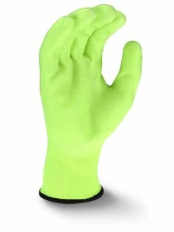 Radians Hi-Viz Breathable Polyester Gloves With Polyurethane Grip - Pack Of 12 Pairs Work Gloves 7 Radians Hi-Viz Breathable Polyester Gloves With Polyurethane Grip - Pack Of 12 Pairs Work Gloves