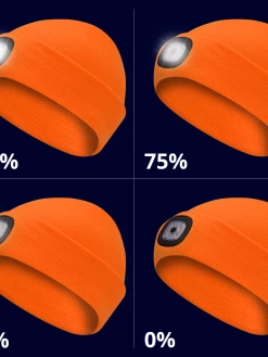 Work Hats Pioneer Knit Toque With LED Headlight