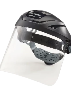 Jackson Safety Personal Protective Equipment Jackson F4XP Premium 370 Speed Dial⢠Ratcheting Adjustment Faceshield Kit - Clear Visor