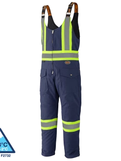 Pioneer Insulated Hi Vis Quilted Cotton Duck Bib Overall | S-4XL Hi-Vis Work Wear