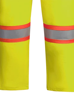 Flame Resistant Work Wear Pioneer Hi Vis FR PU/Cotton Rain Bib Pants | XS-4XL