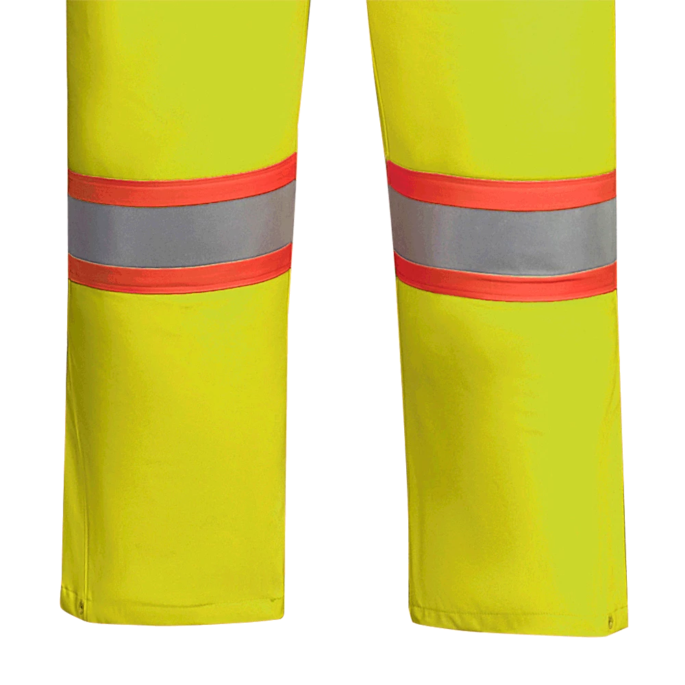 Flame Resistant Work Wear Pioneer Hi Vis FR PU/Cotton Rain Bib Pants | XS-4XL 4 Flame Resistant Work Wear Pioneer Hi Vis FR PU/Cotton Rain Bib Pants | XS-4XL