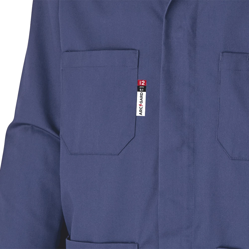 Pioneer Flame-Gard FR/ARC Shop Coat | Navy | Sizes S - 5XL Flame Resistant Work Wear 6 Pioneer Flame-Gard FR/ARC Shop Coat | Navy | Sizes S - 5XL Flame Resistant Work Wear