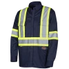 Pioneer Hi Viz Poly/Cotton Work Shirt | Navy | Sizes S - 4XL