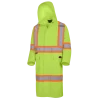 Hi-Vis Work Wear Pioneer The Rock 300D Oxford Polyester Waterproof Safety Long Coat | S-5XL