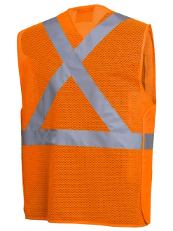 Hi-Vis Work Wear Pioneer Hi Viz Tear-Away Mesh Safety Vest W/ 2" Tape | Sizes Small - 5XL