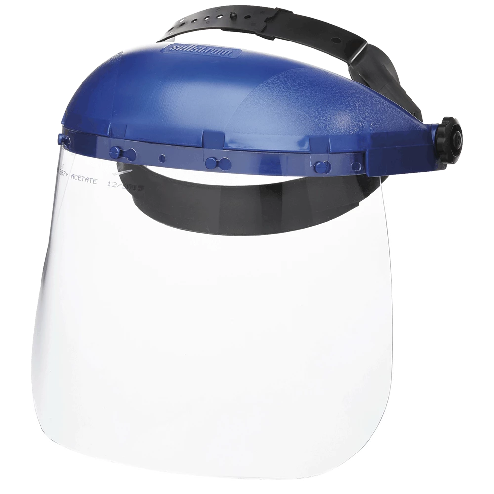 Sellstrom Single Crown Face Shield With Window And Ratcheting Headgear - Uncoated 3 Sellstrom Single Crown Face Shield With Window And Ratcheting Headgear - Uncoated