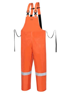 Flame Resistant Work Wear Ranpro Utili-Gard® FR/ARC Rated Bib Pants - PVC Coated Nomex®/Kevlar® | Orange | Sizes XS - 4XL