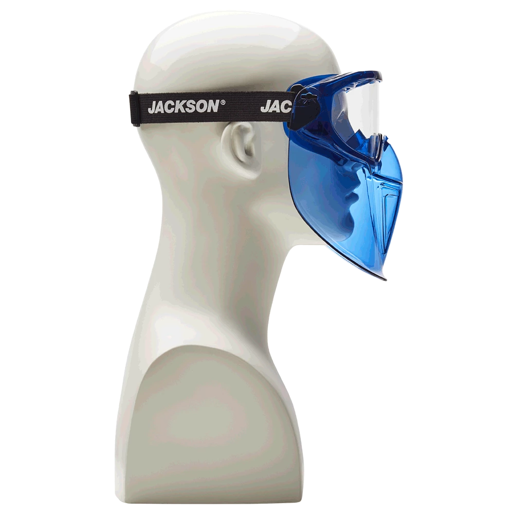 Jackson Safety Jackson GPL550 Prem Safety Glasses W/ Blue Flip Up Chin Guard 7 Jackson Safety Jackson GPL550 Prem Safety Glasses W/ Blue Flip Up Chin Guard