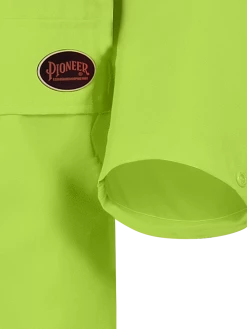 Hi-Vis Work Wear Pioneer The Rock 300D Oxford Polyester Waterproof Safety Long Coat | S-5XL