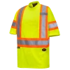 Hi-Vis Work Wear Pioneer Hi Viz Birdseye Safety T-Shirt W/ Tape On Sleeve | Sizes XS - 5XL