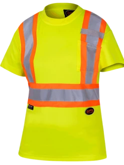 Pioneer Women's Hi Viz Birdseye Safety T-Shirt | Sizes XS - 4XL Hi-Vis Work Wear