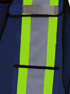 Hi-Vis Work Wear Pioneer Hi Viz Safety Tear-Away Poly Mesh Vest - One Size Fits Most