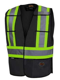 Hi-Vis Work Wear Pioneer Hi Viz Safety Tear-Away Poly Mesh Vest - One Size Fits Most