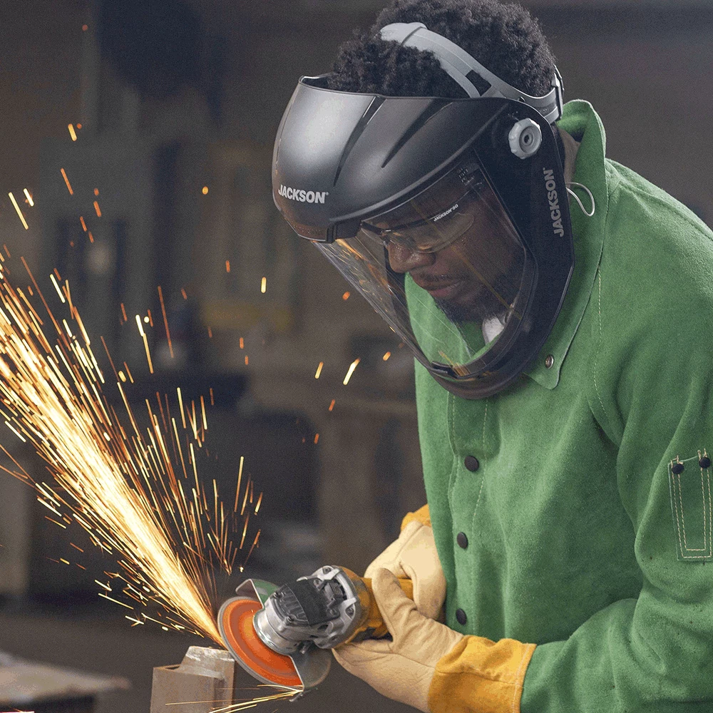 Jackson Safety Personal Protective Equipment Jackson Maxview™ Series 370 Speed Dial™ Premium Ratcheting Adjustment Faceshield Kit - Clear Visor 10 Jackson Safety Personal Protective Equipment Jackson Maxview™ Series 370 Speed Dial™ Premium Ratcheting Adjustment Faceshield Kit - Clear Visor