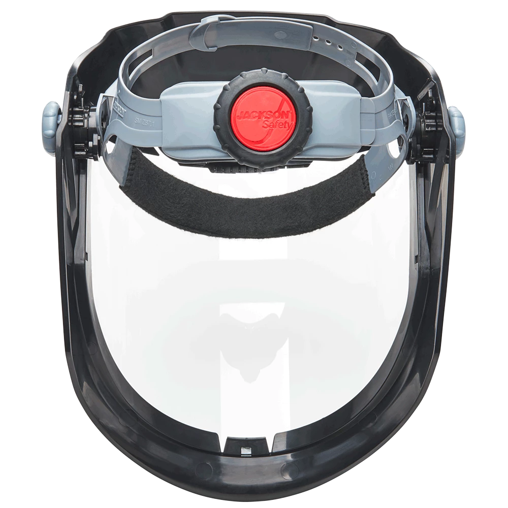 Jackson Safety Personal Protective Equipment Jackson Maxview™ Series 370 Speed Dial™ Premium Ratcheting Adjustment Faceshield Kit - Clear Visor 5 Jackson Safety Personal Protective Equipment Jackson Maxview™ Series 370 Speed Dial™ Premium Ratcheting Adjustment Faceshield Kit - Clear Visor