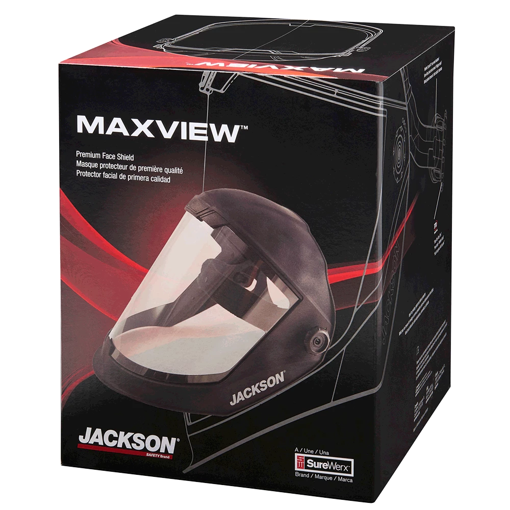 Jackson Safety Personal Protective Equipment Jackson Maxview™ Series 370 Speed Dial™ Premium Ratcheting Adjustment Faceshield Kit - Clear Visor 7 Jackson Safety Personal Protective Equipment Jackson Maxview™ Series 370 Speed Dial™ Premium Ratcheting Adjustment Faceshield Kit - Clear Visor