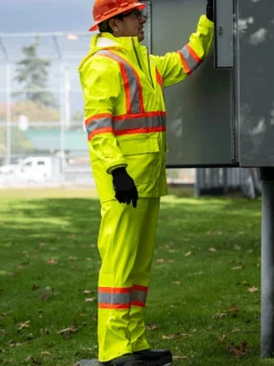 Flame Resistant Work Wear Pioneer Hi Vis FR PU/Cotton Rain Bib Pants | XS-4XL 13 Flame Resistant Work Wear Pioneer Hi Vis FR PU/Cotton Rain Bib Pants | XS-4XL